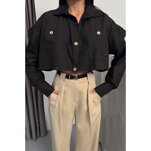 Blusa/Camisa Negra de Diseñador para Mujer - Product Image 5