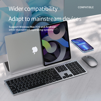 Ensemble clavier et souris sans fil ergonomique, clavier et souris rechargeables à profil bas pour ordinateur de bureau PC
