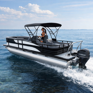 <span class=keywords><strong>Bateau</strong></span> <span class=keywords><strong>de</strong></span> ponton <span class=keywords><strong>de</strong></span> luxe à grande vitesse en aluminium et fibre <span class=keywords><strong>de</strong></span> verre <span class=keywords><strong>pour</strong></span> vacances en famille, idéal <span class=keywords><strong>pour</strong></span> la navigation côtière et le <span class=keywords><strong>bain</strong></span> <span class=keywords><strong>de</strong></span> <span class=keywords><strong>soleil</strong></span> - Product Image 1