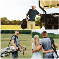 Sangle de remplacement rembourrée et réglable pour sac de golf, universelle, avec mousqueton pivotant en métal, personnalisable OEM