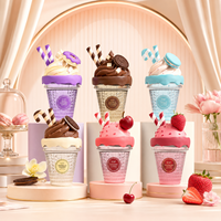 Parfum Gourmand Arabe 100ml en Forme de Pot de Crème Glacée, Longue Durée, Vanille, Fraise, Chocolat, EDP Unisexe, Parfum de Dubaï, Cadeau Idéal