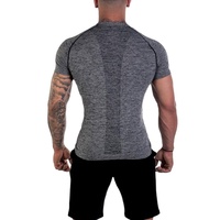 Vêtements de sport de fitness OEM, vêtements d'entraînement, vêtements de sport, logo personnalisé, t-shirt de sport pour homme à séchage rapide, ajusté, sans couture