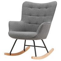 Fauteuil à bascule confortable et moderne, style nordique de luxe, avec structure métallique robuste, pour salle à manger, grande chambre, salon, maison