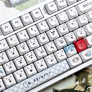 Teclas mecánicas Aflion personalizadas PDA MOA Cherry Profile con diseño de gato y oso, sublimación PBT, 143 teclas - Product Image 2