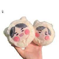 Porte-clés en peluche personnalisé de 10 cm, animal mignon de dessin animé, avec rembourrage en coton PP