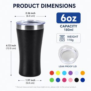 Custom 6oz 180ml Tequilero Cup Double Wall Metal <b>Stainless</b> Steel Shot <b>Glasses</b> Mini Cocktail Tequila Whiskeys Shot <b>Glass</b> Tumbler - Product Image 3