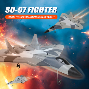 โมเดลเครื่องบินรบบังคับวิทยุแบบ3แกน FX657 <span class=keywords><strong>SU57</strong></span>เครื่องบินรบรุ่นเครื่องบินโฟม EPP 2CH 2.4กรัมกันน้ำได้ - Product Image 2