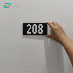 SP dấu hiệu Tùy chỉnh không có dấu hiệu khói phòng số tấm vật liệu acrylic cho số nhà cho khách sạn, căn hộ, trường học, bệnh viện - Product Image 1