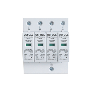 USFULL Supresor De Picos AC SPD 4P(3P + N) dispositivo di protezione contro le sovratensioni elettrico 20kA 40kA 60kA 80kA 100kA soppressore di fulmini <span class=keywords><strong>DPS</strong></span> - Product Image 1