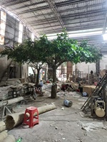 Grande feuille verte personnalisée, arbre bananier artificiel en fibre de verre, décoration de paysage de hall d'affaires d'hôtel extérieur en plastique pour l'extérieur