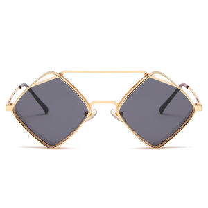 Sunway Eyewear New Arrival Retro Steampunk Hollow Out Rhombus Fashion Men Mens Sunglasses - Product Image 1