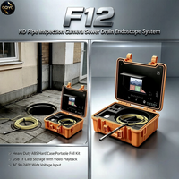 Kit complet de caméra d'inspection de tuyaux F12 HD avec stockage sur carte TF et garantie d'un an pour la détection des canalisations résidentielles