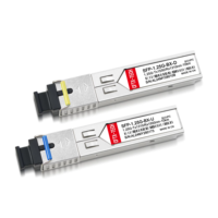 Transceiver optique SFP BIDI 1,25 G monomode LC 1310/1490/1550 nm compatible avec les principales marques de commutateurs