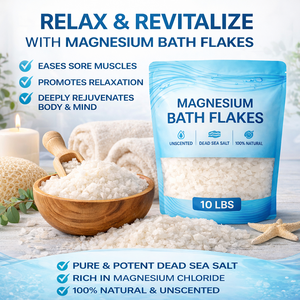 Flocons <span class=keywords><strong>de</strong></span> <span class=keywords><strong>magnésium</strong></span> pour le bain 10 LBS |   <span class=keywords><strong>Sel</strong></span> <span class=keywords><strong>d</strong></span>'<span class=keywords><strong>Epsom</strong></span> et sels <span class=keywords><strong>de</strong></span> la Mer Morte pour bains relaxants |   Relaxation musculaire et soulagement du stress - Product Image 2