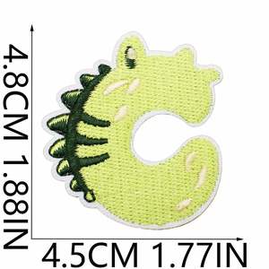 Nouveaux patchs brodés thermocollants amusants en forme de dinosaure et de lettres pour la décoration de vêtements - Product Image 6