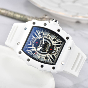 Relojes de Cuarzo para Hombre de Alta Calidad, Relojes de Lujo para Negocios y Deportes, Resistentes al Agua, Luminosos, con Cristal Ovalado Antiguo, Correa de Goma, Regalo de Moda - Product Image 4