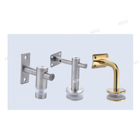 304 316 support de main courante en verre inoxydable monté réglable main courante d'escalier pince de support en verre sans cadre 17mm