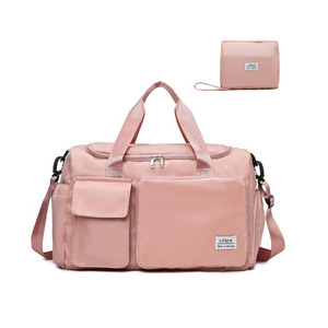 Sac de sport en nylon grande capacité avec compartiment à chaussures, sac de voyage étanche pour fitness, yoga et voyages - Product Image 1