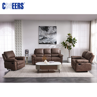 MANWAH CHEERS Ensemble de Canapés Relaxants Modernes en Tissu 3+2+1, Mobilier de Salon de Haute Qualité, Fauteuil et Canapé Deux Places Inclinables Manuellement