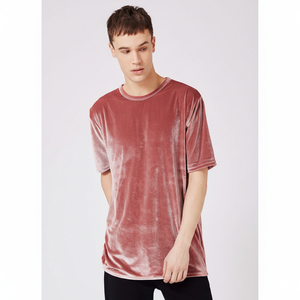 Suelta de gran tamaño Drop Shoulder Men Half Sleeves Shinny Velvet Shirt Tee Velour Shirts Venta caliente Deportes Outdoor Gym Wear Camisas - Product Image 1