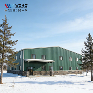 Atelier préfabriqué en acier galvanisé à chaud de conception moderne pour la culture géoponique, certifié SGS, durée de vie de 50 ans, résistance au vent de 200 km/h, marque WZH - Product Image 1