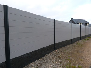 Pas de creusement ni de béton requis <span class=keywords><strong>pour</strong></span> l'installation Décoration extérieure Panneau de clôture à lattes mobiles Clôture à poteaux - Product Image 5