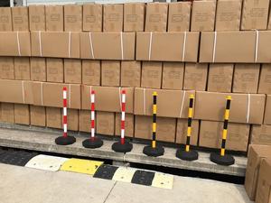 水と砂が充填された柔軟なデリニエーターボラードポストプラスチック交通交通安全警告ポスト - Product Image 3