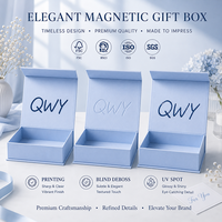 Boîte cadeau rigide en carton kraft imprimé sur mesure avec poignée et fermeture magnétique dorée pour l'emballage de cosmétiques et de bougies
