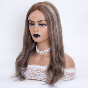 Premium European Hair Mono Top Peluca Highlight Color Lace Front Peluca para mujeres - Product Image 5