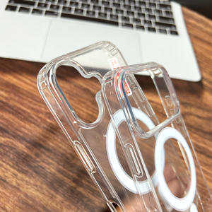 Custodia per telefono di ricarica Wireless trasparente a buon mercato all'ingrosso per iPhone 17 16 15Pro Max 13 12 14 <span class=keywords><strong>11</strong></span> Plus TPU PC <span class=keywords><strong>Cover</strong></span> trasparente - Product Image 4