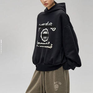 パーカーカジュアルジッパーフード付きスウェットシャツクロームカジュアルハート - Product Image 3