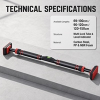 Barres horizontales réglables pour entraînement de gymnastique et de force en extérieur, à fixer sur une porte pour salle de sport à domicile