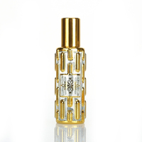 Mini Parfum Exquis 10ml Huile de Parfum Rechargeable DIY Baumes Parfumés Délicats sur Distributeur Doré Arabe pour Contenant