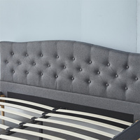 Ensemble de meubles de chambre à coucher modernes et luxueux pour lit King et Queen Size, design minimaliste de lit moelleux avec sommier en bois durable