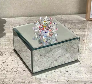 Thủy Tinh Bạc Nhân Đôi Hộp Đồ Trang Sức Hình Lục Giác Đính Tổ Chức Kho Báu Trường Hợp Cổ Điển Lưu Niệm Hộp Cho Lưu Trữ Nhẫn Bông Tai - Product Image 1