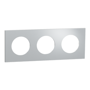 Neuf et Original, <span class=keywords><strong>Plaque</strong></span> en aluminium blanche à <span class=keywords><strong>3</strong></span> poteaux <span class=keywords><strong>Odace</strong></span> M. S914706, Garantie d'un an, PLC - Product Image 1