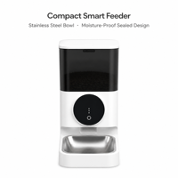 Distributeur de nourriture intelligent pour chat, grande capacité 7L, contrôle à distance par application, programmation des repas, bols en acier inoxydable, facile à nettoyer