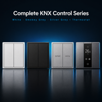 Panneau tactile KNX 2 voies 2 gangs Smart Life, type 86, en métal, pour éclairage, rideaux, scénarios, gradation et automatisation des bâtiments