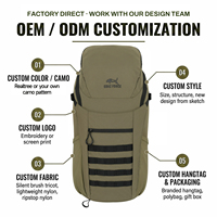 Sac à dos de chasse imperméable GAF 500D en nylon 35L avec cadre externe, compatible avec système d'hydratation et support pour arme à feu, idéal pour la chasse au gros gibier