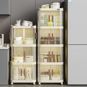 Carro <span class=keywords><strong>de</strong></span> almacenamiento <span class=keywords><strong>de</strong></span> alimentos multicapa Wannuo, armario <span class=keywords><strong>de</strong></span> almacenamiento <span class=keywords><strong>de</strong></span> doble puerta Visual transparente, carro <span class=keywords><strong>de</strong></span> almacenamiento <span class=keywords><strong>de</strong></span> plástico para dormitorio con ruedas - Product Image 3