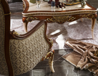 Juego de sofás de salón pulido de nogal clásico personalizado juego de sofás de bronce antiguo para el hogar muebles de sala de estar de estilo europeo
