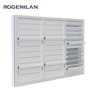 Rogenilan Fenêtres verticales modernes en aluminium à persiennes Panneaux extérieurs en aluminium réglables Volets à persiennes