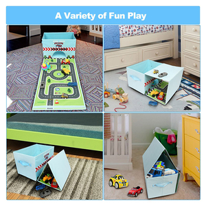 Nouvelle boîte de rangement <span class=keywords><strong>pour</strong></span> <span class=keywords><strong>jouets</strong></span> en tissu, <span class=keywords><strong>coffre</strong></span> à <span class=keywords><strong>jouets</strong></span> coloré avec tapis, organisateur de rangement <span class=keywords><strong>pour</strong></span> <span class=keywords><strong>jouets</strong></span> avec couvercle <span class=keywords><strong>pour</strong></span> placard et maison - Product Image 5