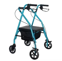 Les fabricants des ventes directes de chariot de marcheur de fauteuil roulant pliant en alliage d'aluminium médical portable pour personnes âgées handicapées