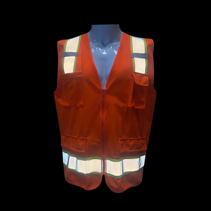 CITICITY เสื้อกั๊กนิรภัยโพลีเอสเตอร์ Ansi Class2 สีส้มความละเอียดสูงสะท้อนแสงได้สูง - Product Image 2
