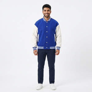 Vestes universitaires 100% coton de haute qualité pour hommes vente en gros de laine brodée personnalisée Chenille CollegeBaseballjacket pour hommes - Product Image 1