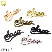 Emblemas de Metal con Forma Rectangular y Piezas Personalizadas para Bolso de Diseñador, Placa Decorativa, Logotipo para Sombreros