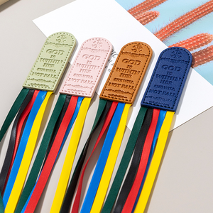 Customizable New PU Leather Bible Ribbon <strong>Bookmark</strong> Colorful Page Markers <strong>Cool</strong> <strong>Bookmarks</strong> for Gifts - Product Image 2