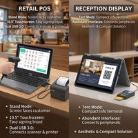 Touchscreen da 10,5 Pollici 360° °   Terminale POS Rotante per Laptop, Display per Cassa e Reception, Tablet PC, Ordinateur Portable all'Ingrosso