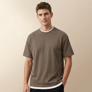 Camiseta Premium para Hombre 100% Algodón Sólido, Suave y Transpirable, Servicio OEM, Ecológica, Venta al Por Mayor - Product Image 1